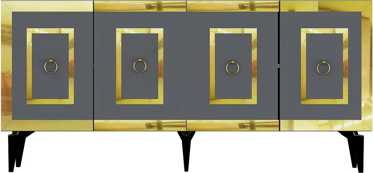 Konsolë Hanah Home, Karya, anthracite, gold