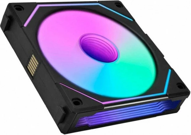 Ventilator PC Lian Li UNI FAN SL-INF 120 Reverse Blade PWM ARGB 120mm 3-pack (12RSLIN3B), i zi/gri, paketë 3 copë