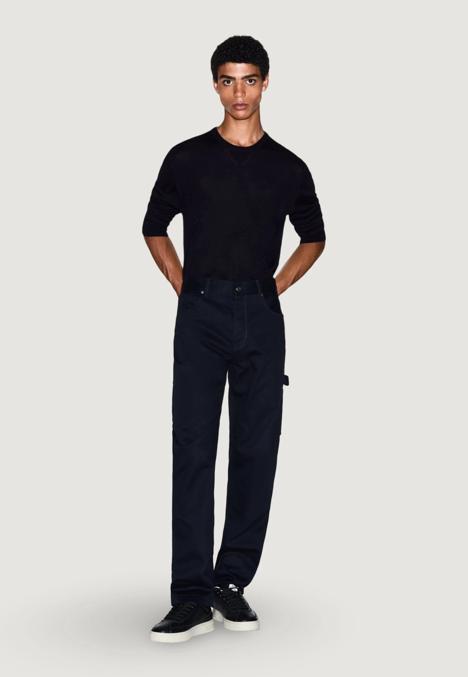 Xhemper për meshkuj Armani Exchange 8NZM3A ZM8AZ, i kaltër [Madhësia: XL]