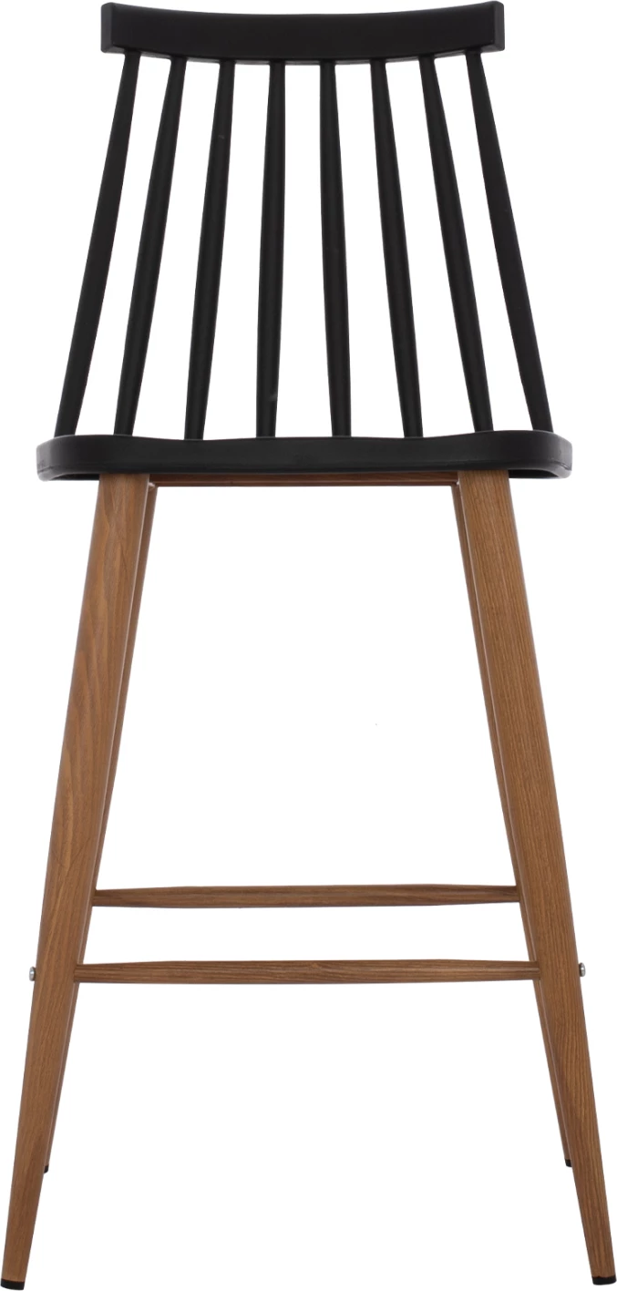 Karrige për bar FH9300.02, ngjyrë e zezë dhe natyrale, 43x45x97 cm, set prej 2 copë