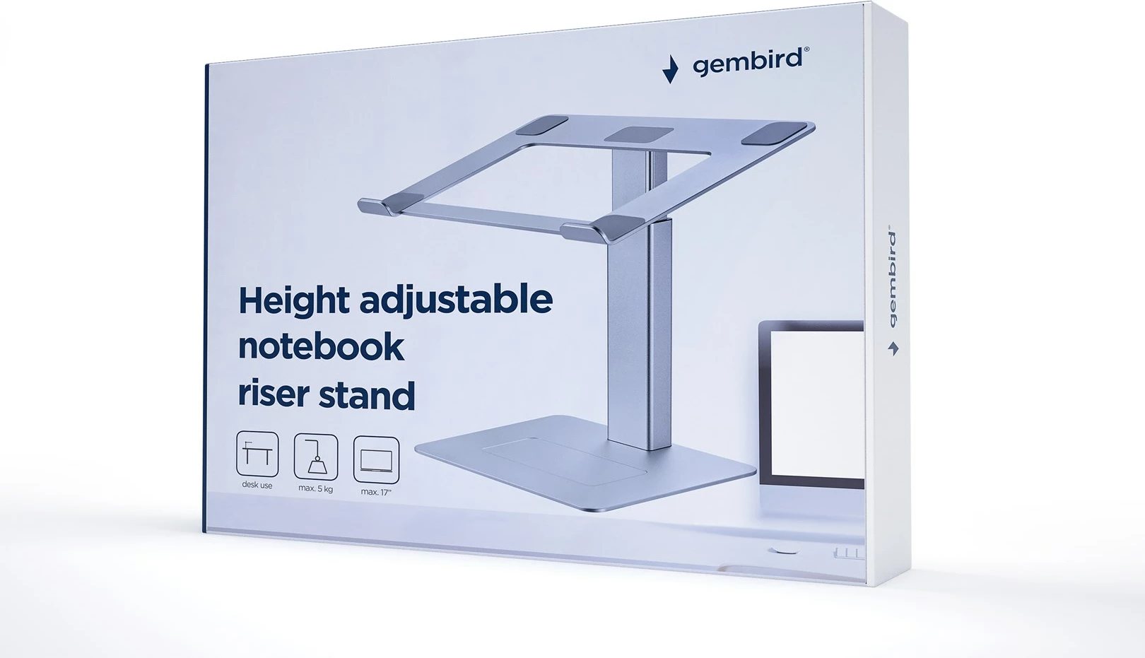 Stenda për laptop GEMBIRD, NBS-D1-02, argjendtë