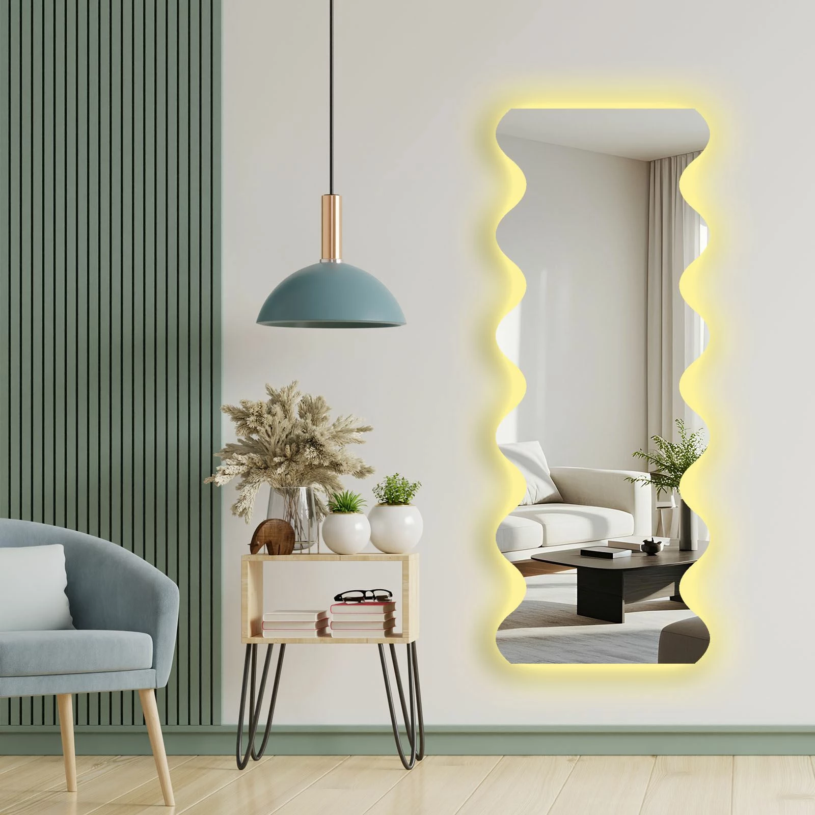 Pasqyrë me ndriçim LED, Skye Decor, 52135Ledayna-006
