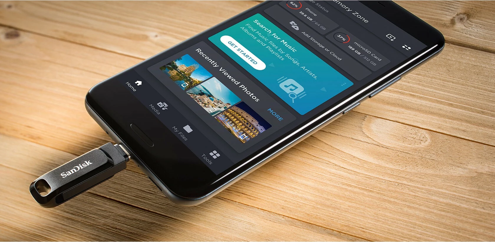 USB SanDisk Ultra Dual Drive Go, 512 GB, USB Type-A / USB Type-C, 3.2 Gen 1, 150 MB/s, Swivel, Black