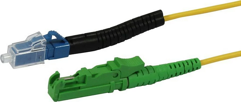 Kabllo patch fiber optike Synergy21 LWL, 1.8m, LC në E2000 APC, OS2 9/125, G657A2, e verdhë
