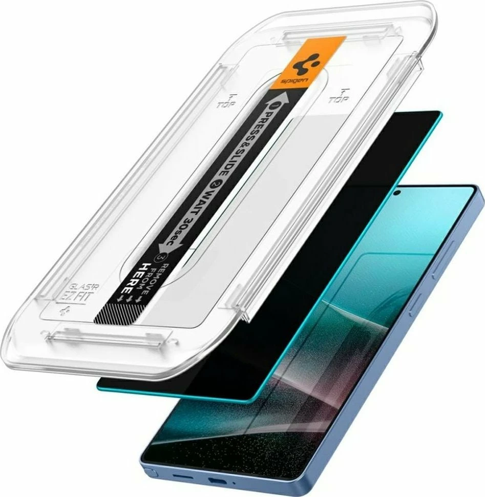 Xham mbrojtës privatësie Spigen Glas.tR "EZ Fit" HD për Galaxy S25 Ultra, 9H, 0.20 mm, 2 copë