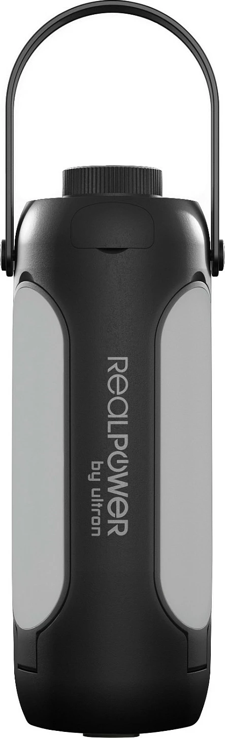 Lampë LED portative RealPower 473011, 6000mAh, USB-C, IP44, e zezë