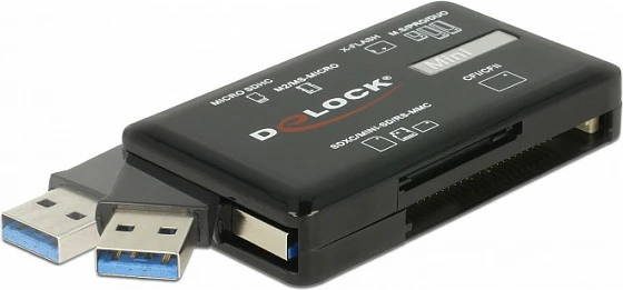 Lexues kartelash DeLOCK SuperSpeed USB 3.2 Gen 1, 6 slote, 5 Gbps, i zi