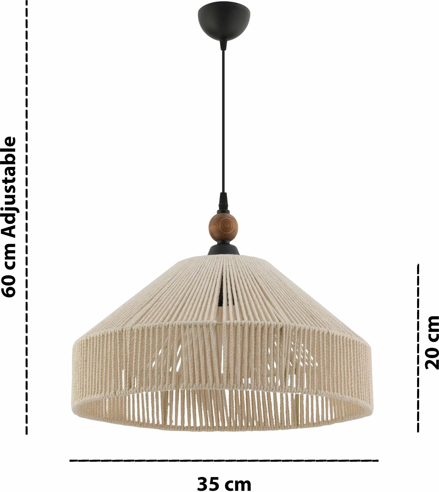Llambë tavani Opviq, Tartan W, ecru, kafe