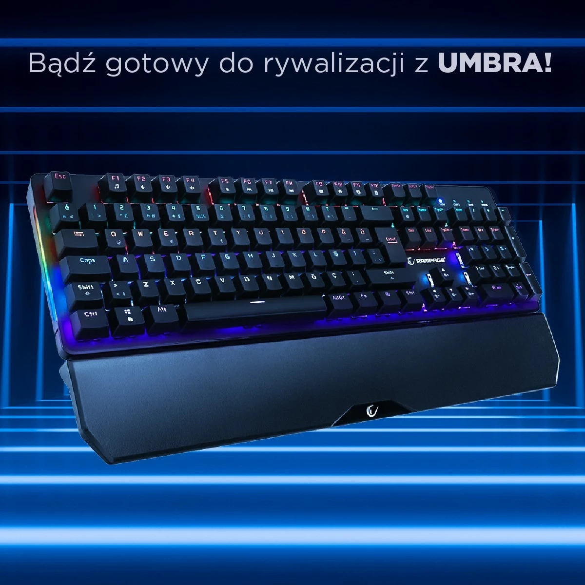 Tastierë mekanike Rampage KB-R86 UMBRA, Red Switch, e zezë