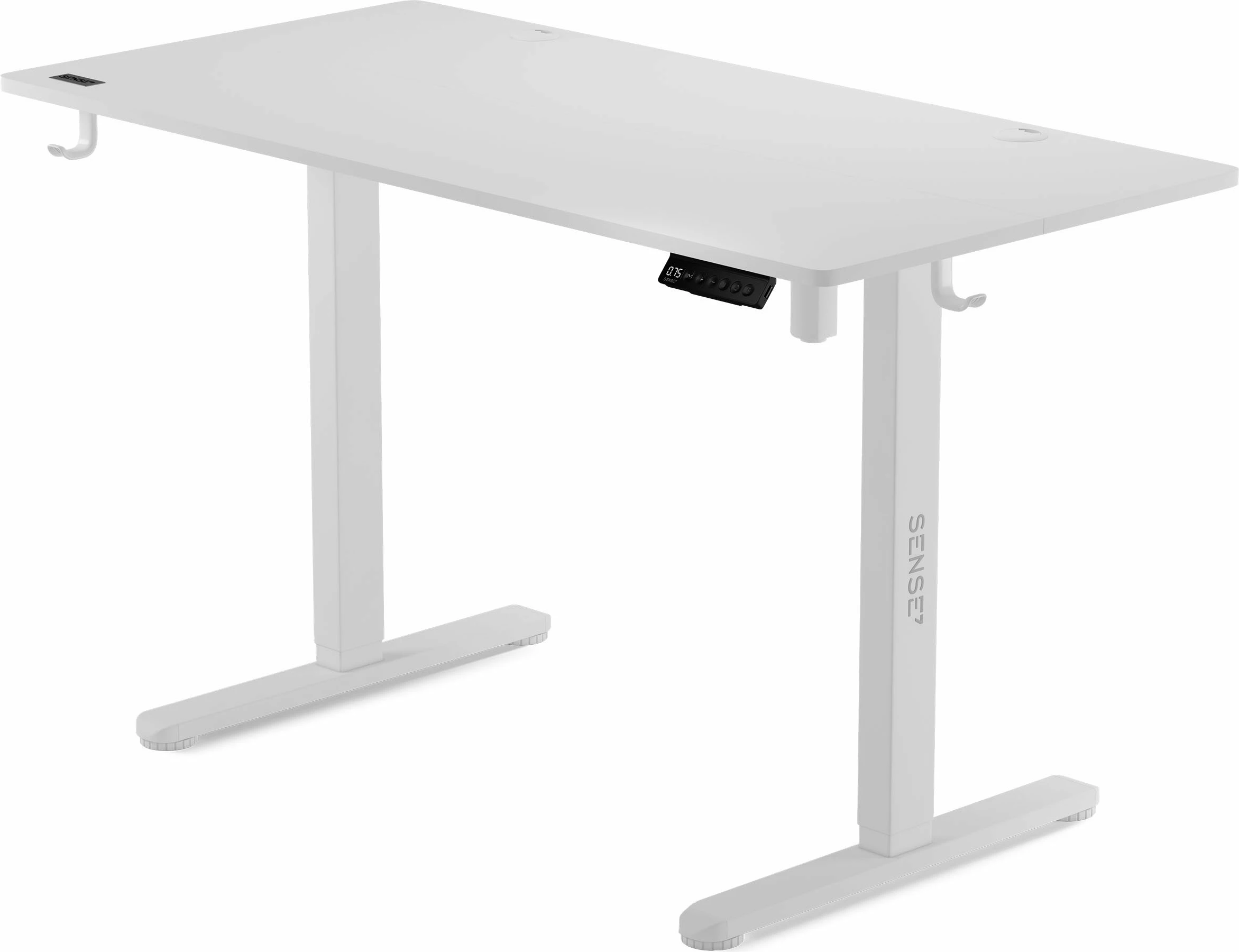 Tavolinë elektrike SENSE7 NOJO 120x60 cm, rregullim lartësie 72-118 cm, e bardhë