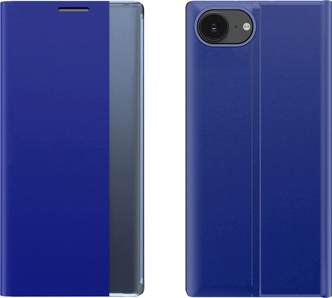 Mbështjellës Hurtel New Sleep Case për iPhone 16e, me qëndrim, Blu