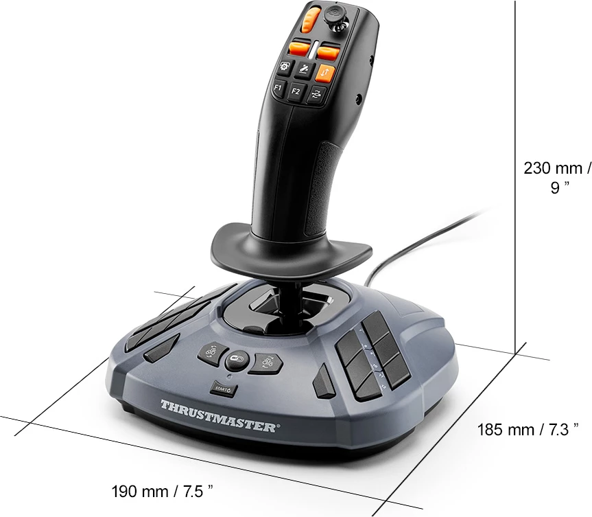 Joystick gaming Thrustmaster SimTask FarmStick për PC, e zezë/gri
