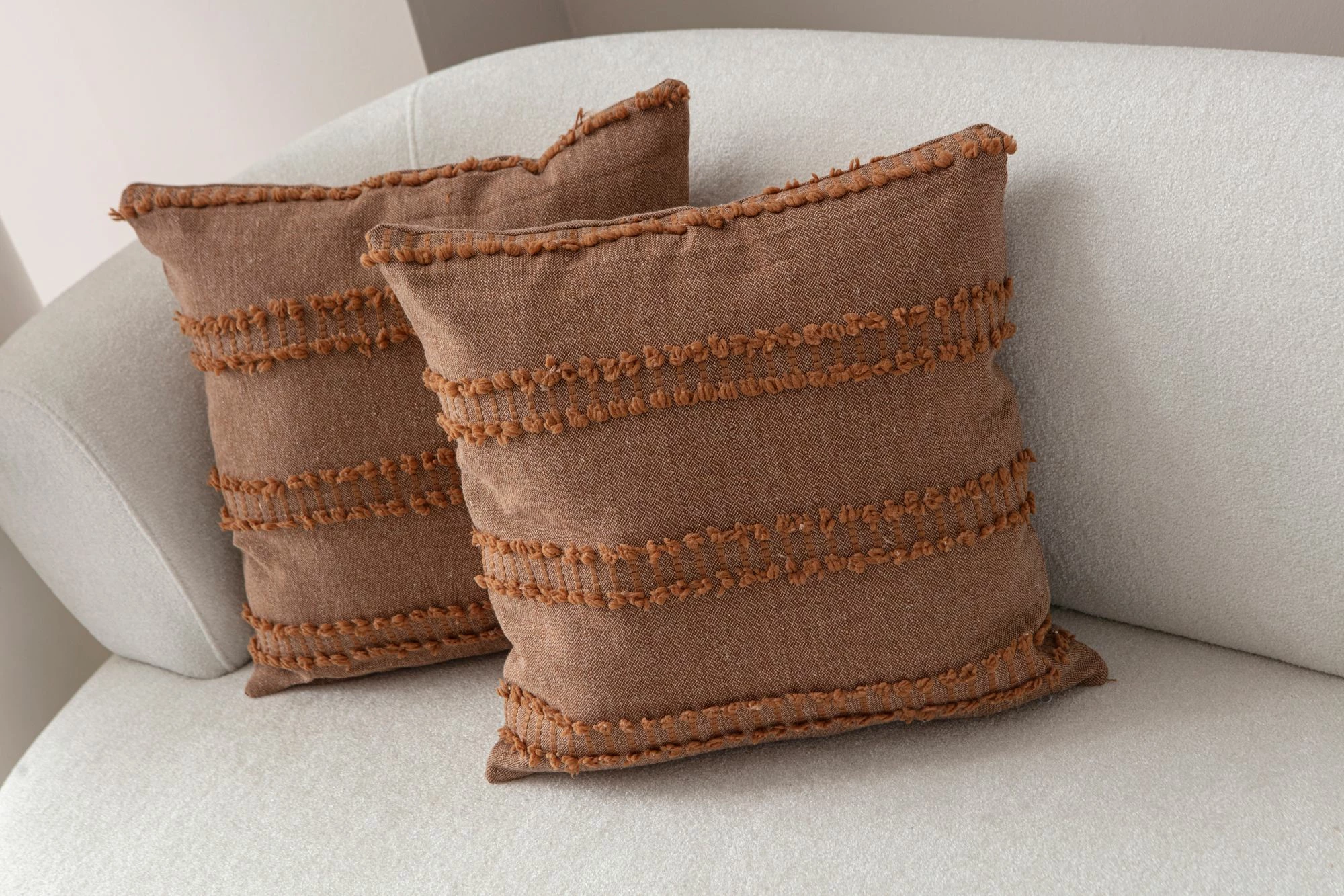 Set mbulesash për jastëk (2 copë), Tuffet, ngjyrë kafe, Evila Originals