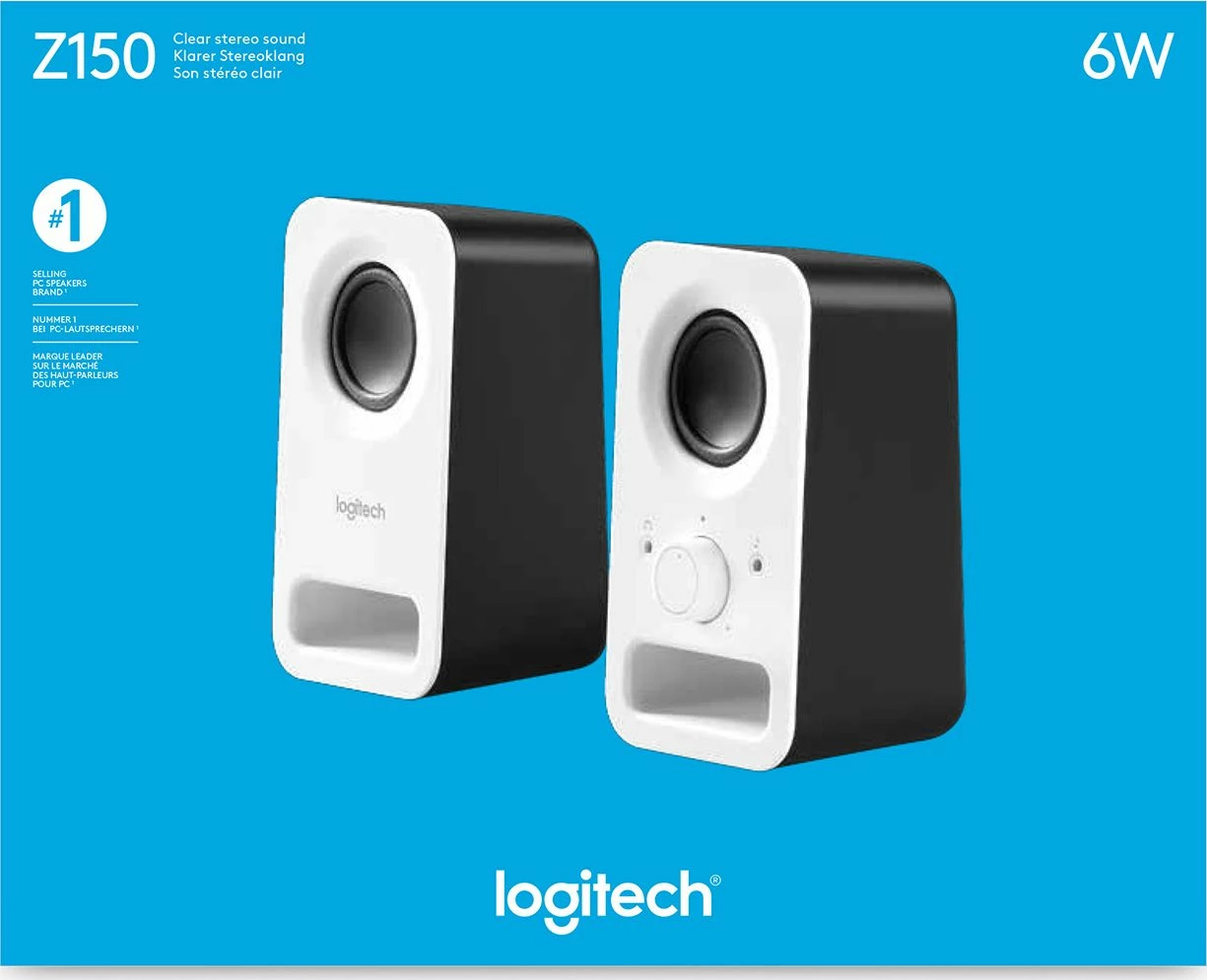 Altoparlantë Logitech Z150 (980-000815) 2.0 3W RMS 3.5mm, të bardha, set 2 copë