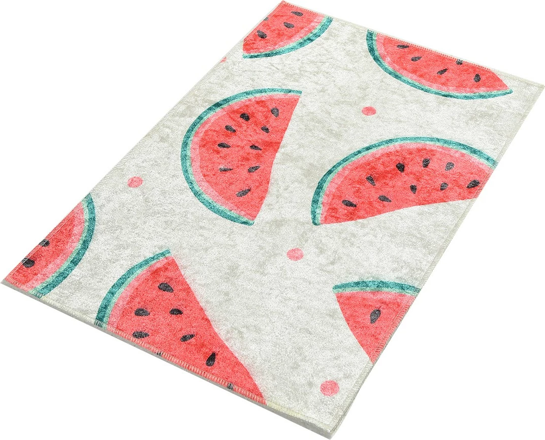 Tapet për banjo Mijölnir, dizajn me shalqi, shumëngjyrësh, 40x60cm