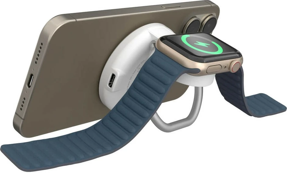 Karikues wireless Targus HyperJuice Qi2 2-in-1, 15W, USB Type-C, i bardhë