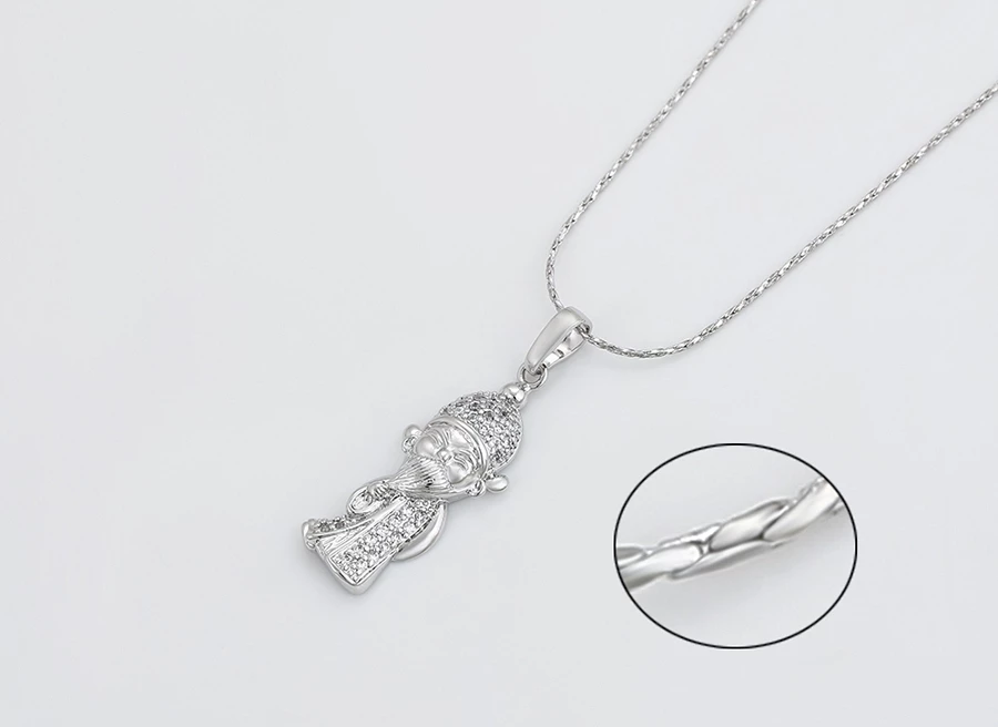 Qafore e thjeshte elegante, ngjyre argjende QA7