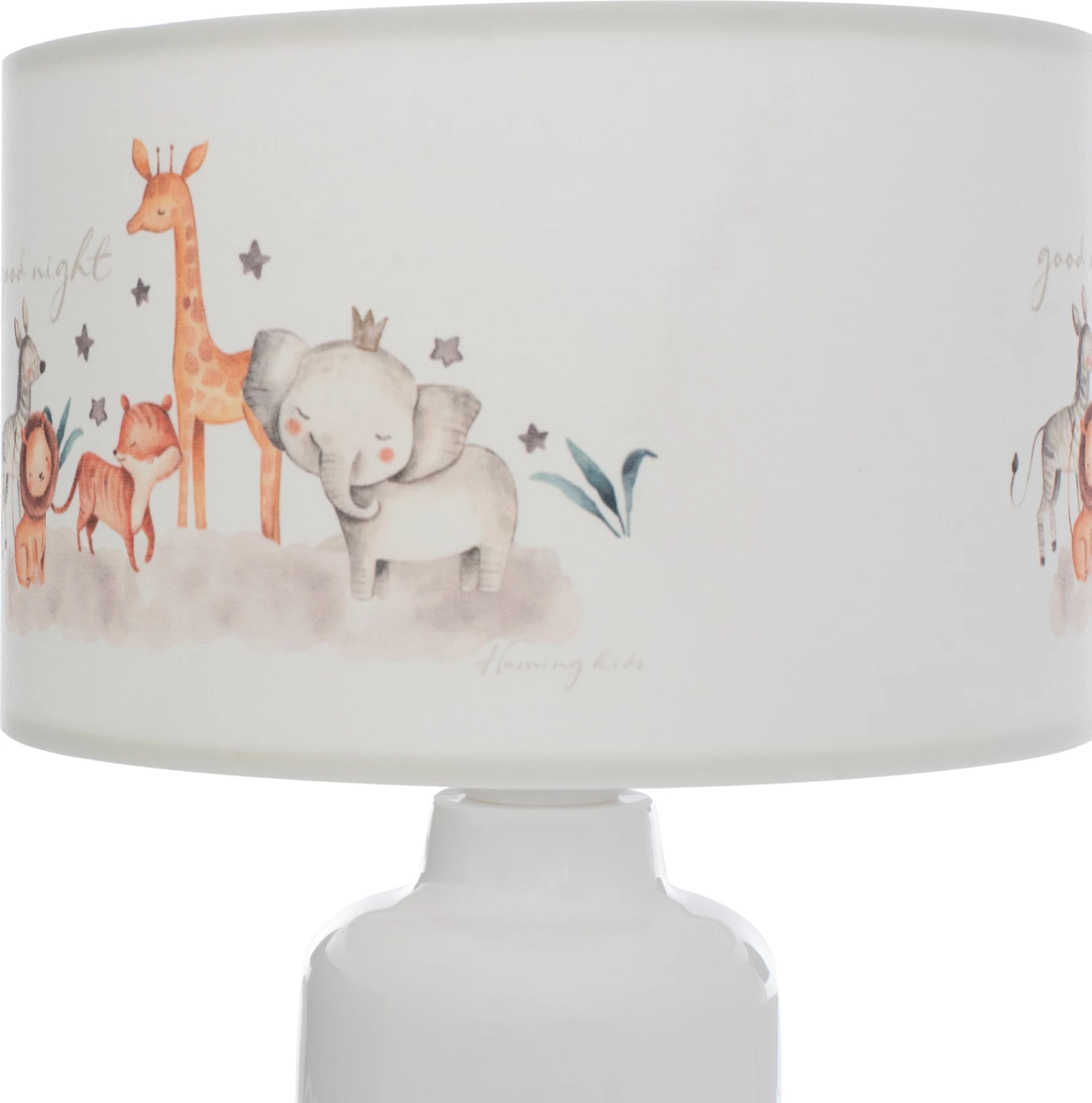 Llambë tavoline për fëmijë, FH7577.06, cilindrike, ngjyrë e bardhë, Φ24x32H