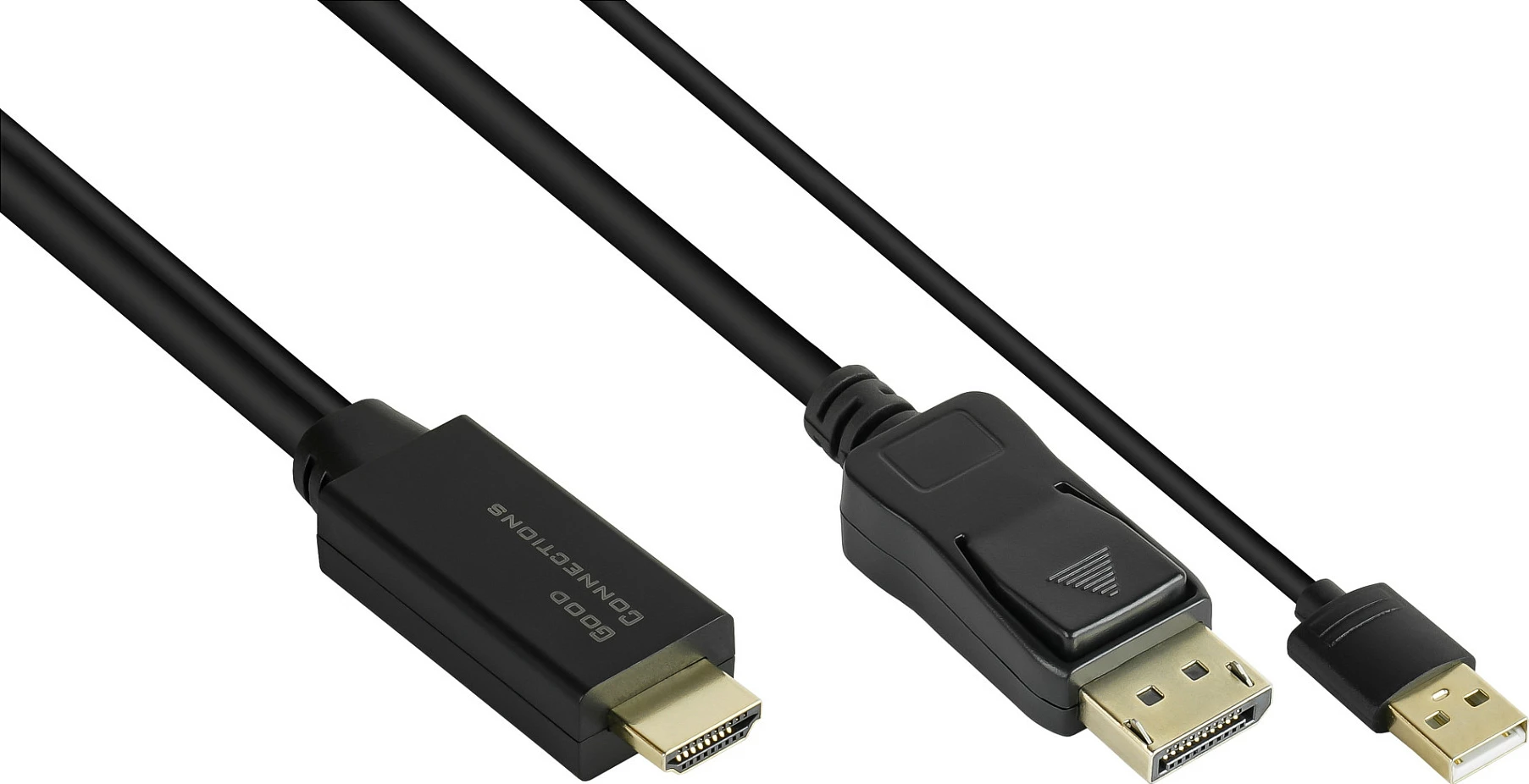 Kabllo adaptuese HDMI në DisplayPort GoodConnections HDMI-DP020, 2m, 4K 60Hz, e zezë