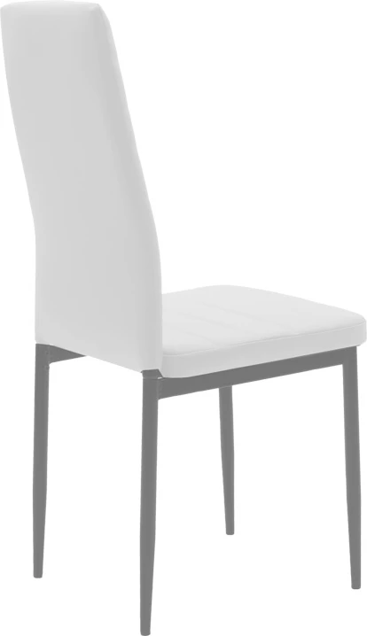 Set tavoline me karrige Natali-Parker, 5 copë, MDF e bardhë, këmbë natyrale, 120x80x76cm