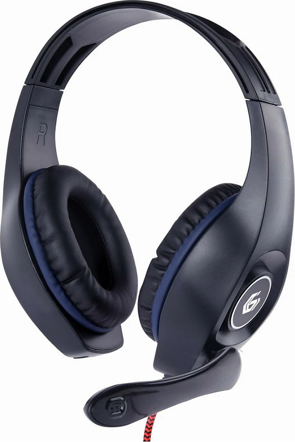 Kufje Gembird Gaming Headset, 3.5 mm, kabllo 2 m, zi/blu