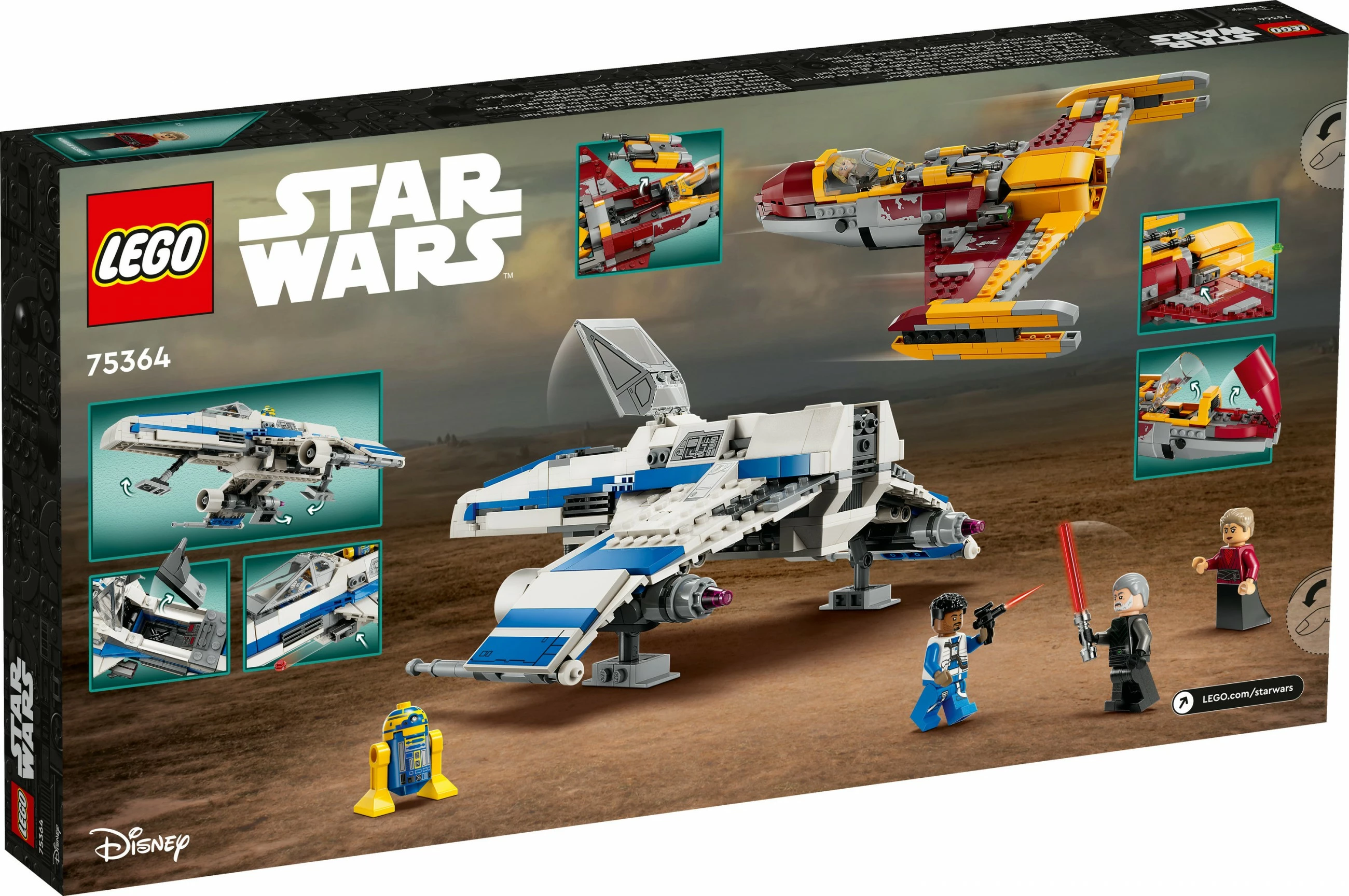 Set ndërtimi LEGO Star Wars New Republic E-Wing vs Shin Hati’s Starfighter 1056 pjesë, shumëngjyrësh
