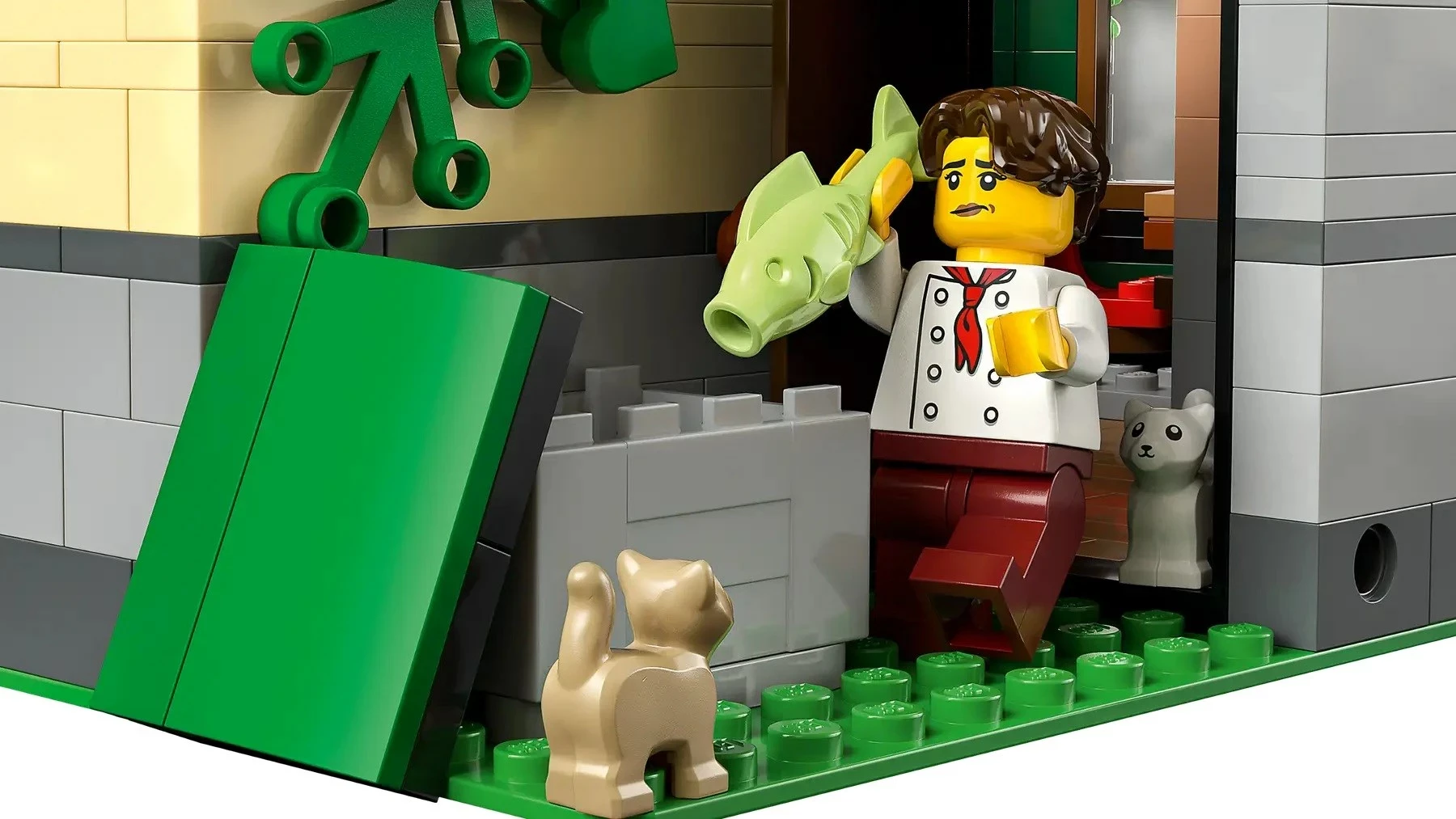Set LEGO ICONS Tudor Corner 10350 me 8 minifigura