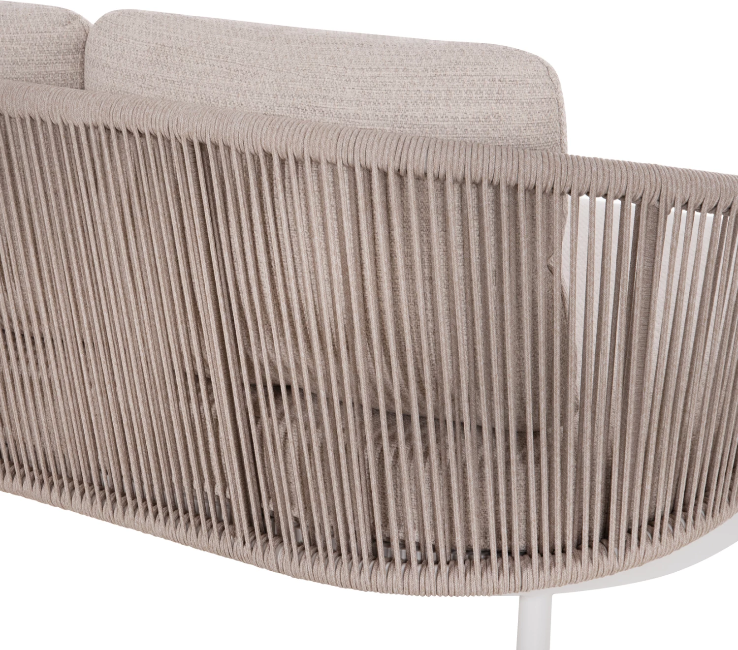 Daybed dopio XANTION, alumin i bardhë, litar, stof OLEFIN, 157x147x88cm