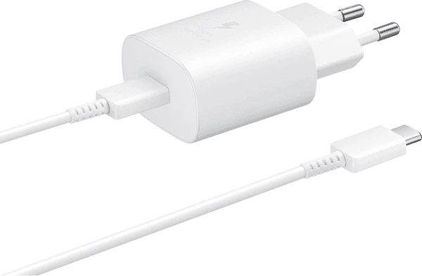 Karikues shtëpie Samsung EP-TA845XWE 45W Super Fast Charge + kabllo USB-C EP-DN975BWE, i bardhë, bulk
