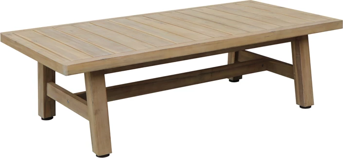 Set 4 pjesësh Malibu I, mobilje për sallon ose oborr, dru akacie natyrale, stof bezhë