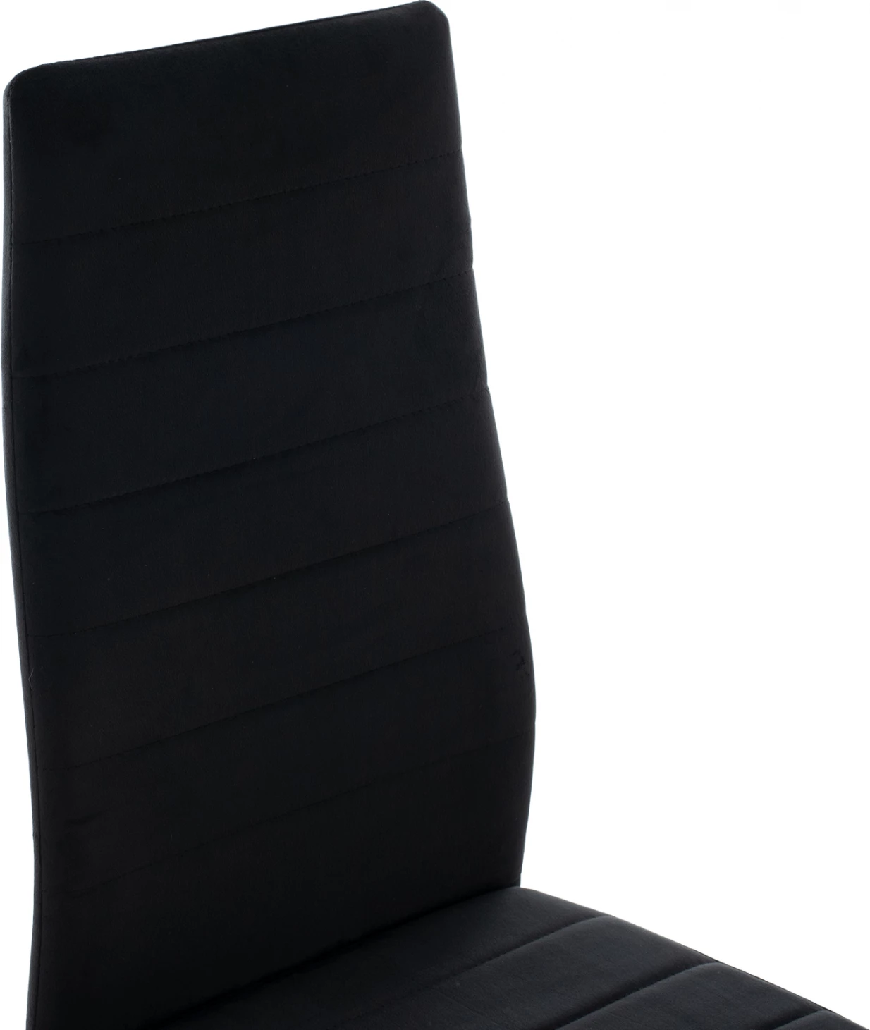 Karrige metalike, FH0037.34, kadife e zezë, me kornizë metalike, set prej 4 copash