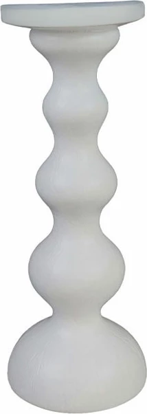 Mbajtës qirinjsh dekorativ CADENA, polirezine e bardhë, 11x11x29cm