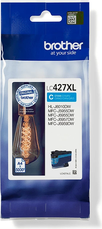 Kartrixh boje Brother LC-427XLC, XL yield, 5000 faqe, Cyan