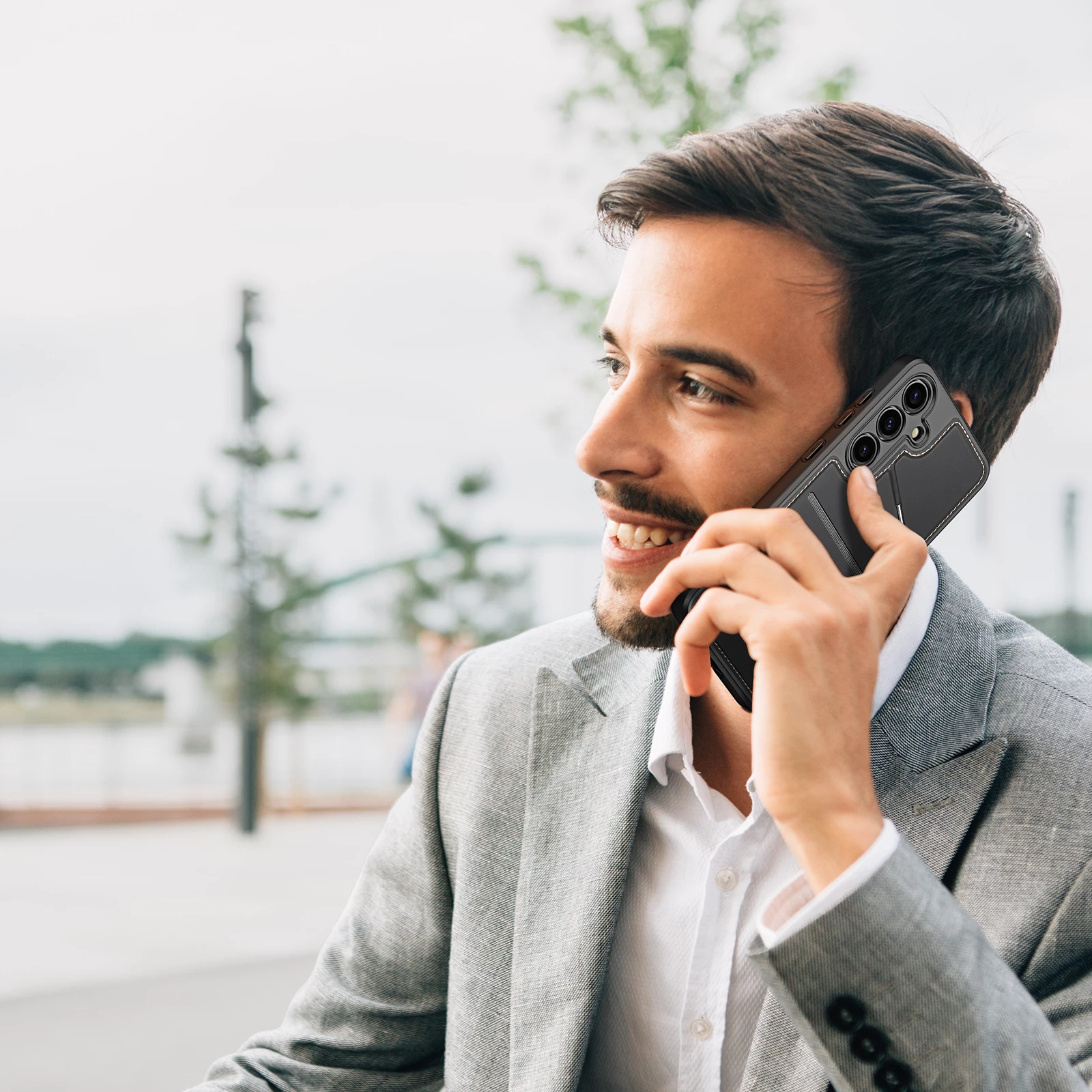 Mbështjellës Dux Ducis Rafi II Mag për Samsung Galaxy S24, me portofol dhe qëndrim, i zi