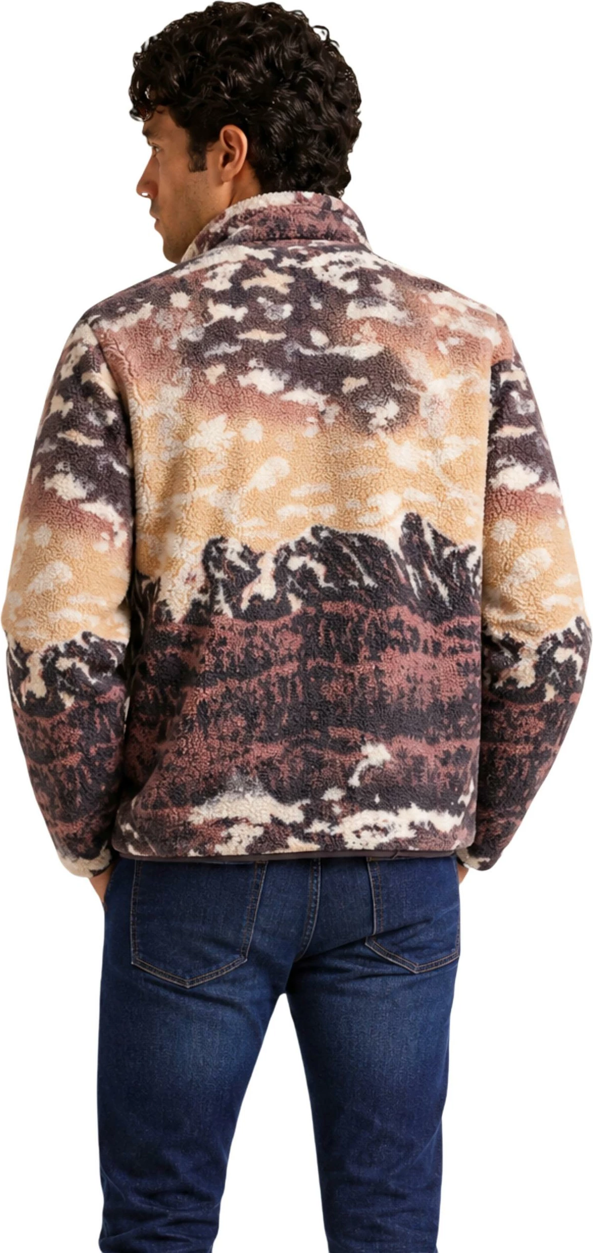 Duks për meshkuj Columbia Helvetia™ II Printed Half Snap Fleece, kafe [Madhësia: L]