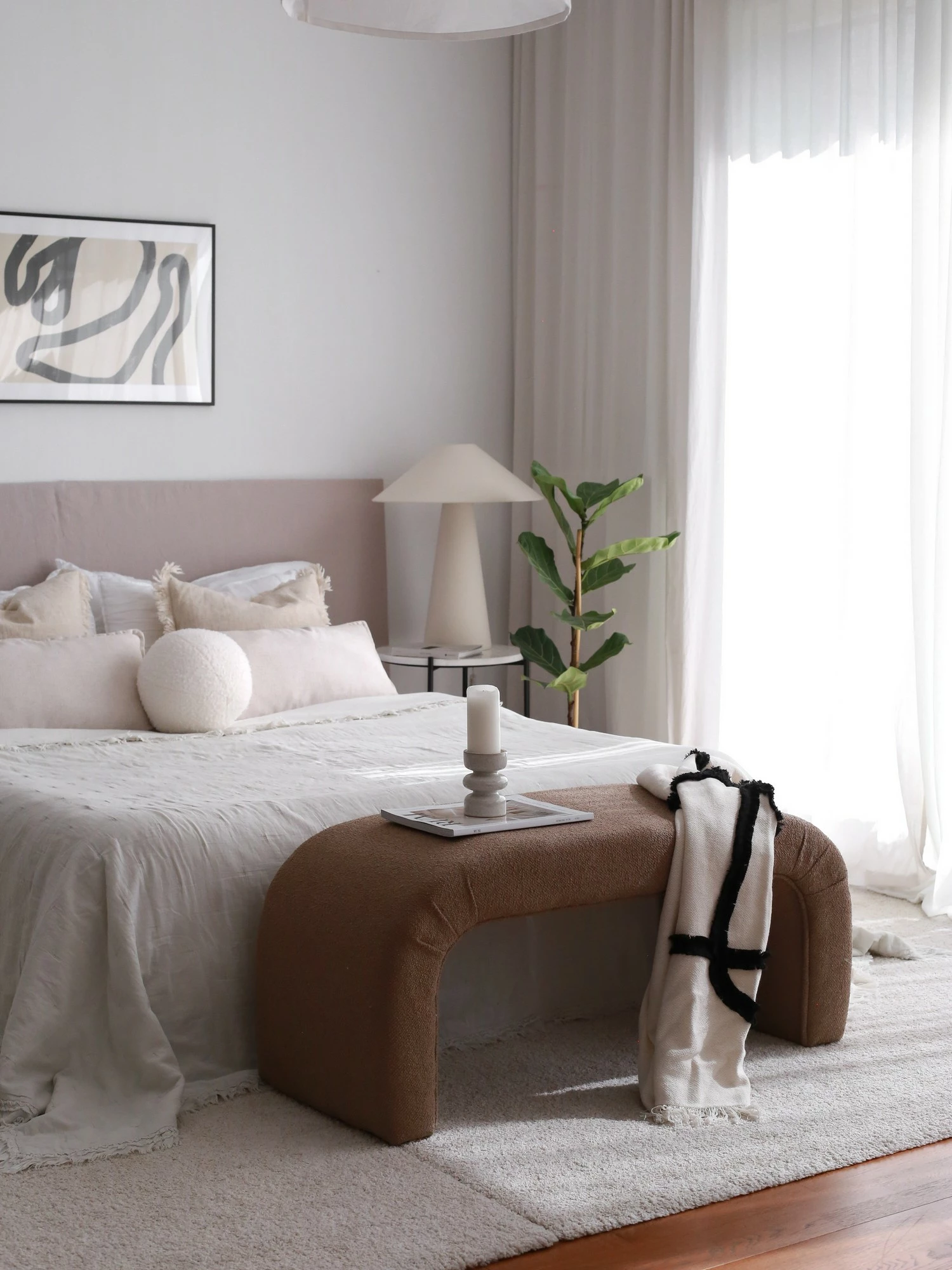 Pouf Atelier del Sofa, Nu Bench, ngjyrë kafe