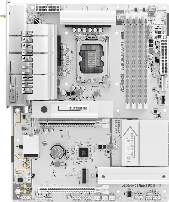 Pllakë amë ASRock B860 Challenger WiFi, Socket Intel LGA1851, DDR5, ATX, e bardhë