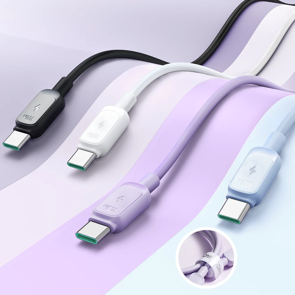 Kabllo USB-C në USB-C Joyroom Multi-Color Series A14, 1.2m, 100W, Kaltër