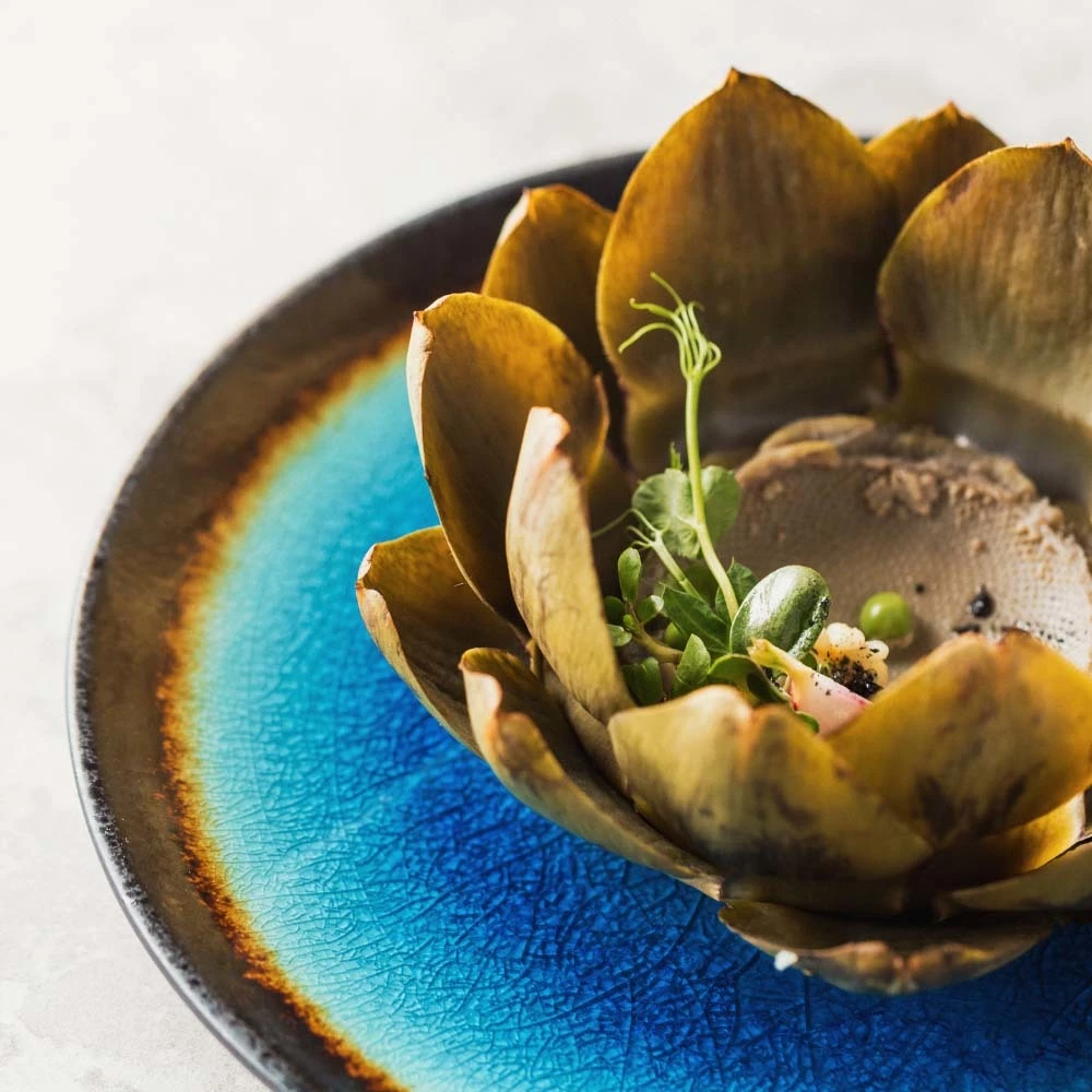 Pjatë e sheshtë Fine Dine Lazur Ø254 mm, blu, set 3 copë