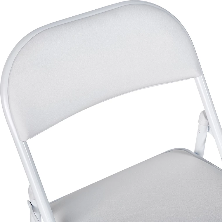 Karrige palosëse Niro, pu dhe metal, ngjyrë e bardhë, set prej 4 copash, 46x46x79cm