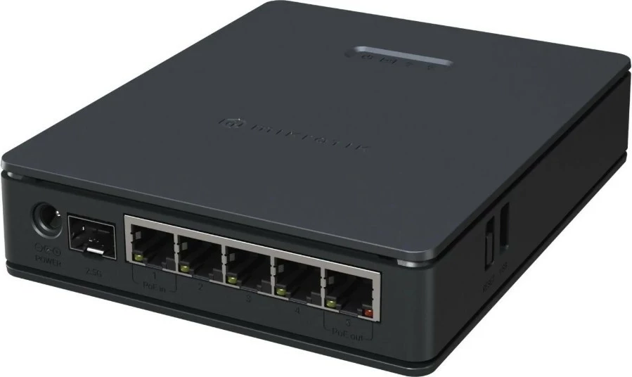 Router Wi‑Fi 6 / pikë aksesi, MikroTik hAP ax S E62iUGS-2axD5axT, 5x Gigabit, SFP 2.5G, PoE-in/PoE-out, pa ventilator