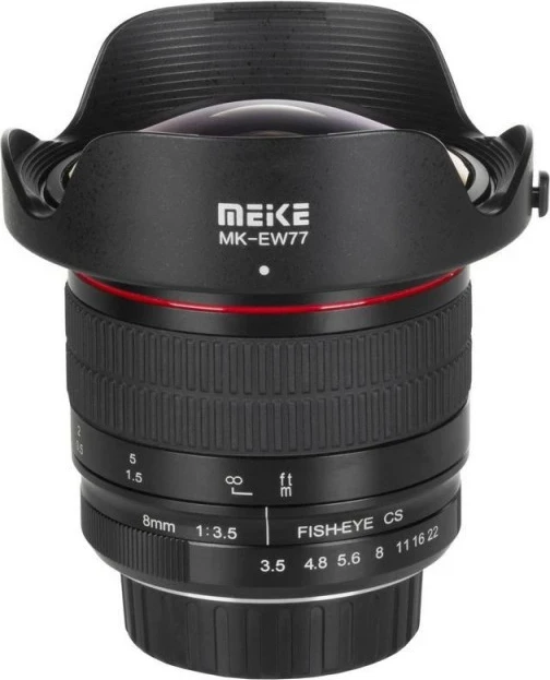 Lentë MeiKe MK-8mm F3.5, mocowanie Canon EF