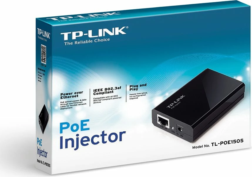 Injektor PoE TP-Link TL-POE150S, IEEE 802.3af, 1Gb/s, Plug-and-Play, i zi