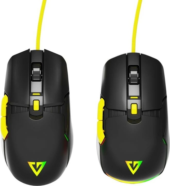 Maus gaming optik MODECOM Volcano Jager 12000 DPI, 7 butona, RGB, me kabllo USB, i zi