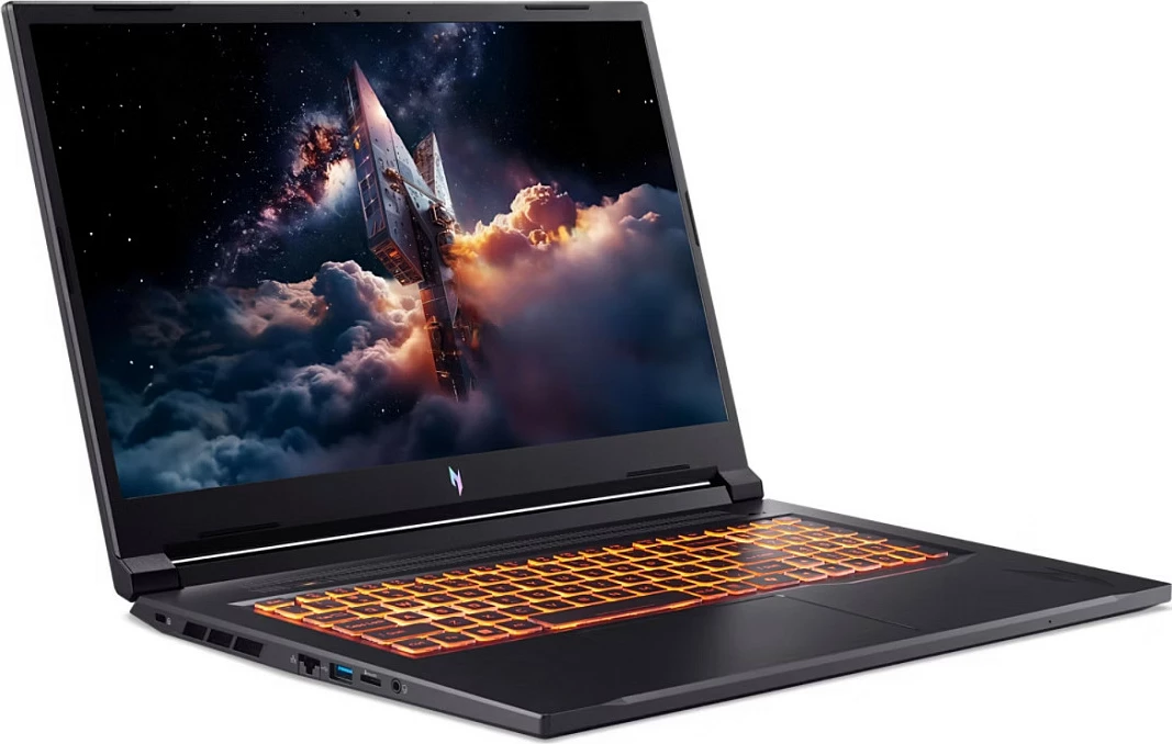 Laptop gaming Acer Nitro V 17 AI ANV17-41-R0D6, Ryzen 5, 16GB RAM, 512GB SSD, RTX 5050 8GB, 17.3" FHD, Obsidian Black