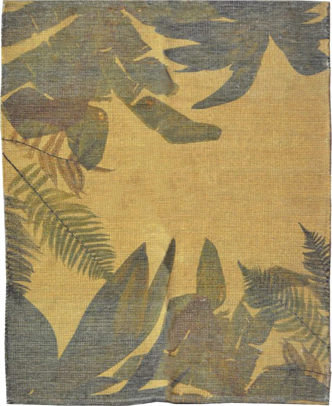 Qilim për dhomë dite, dizajn tropikal, natyral, jeshil, gri, 100x150 cm