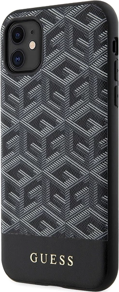 Mbështjellës Guess GUHMN61HGCFSEK për iPhone 11/XR 6.1", MagSafe, i zi