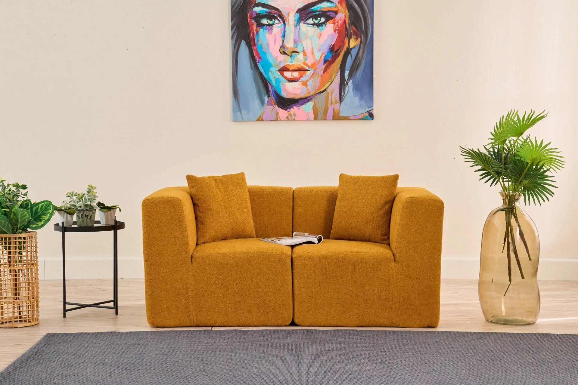 Divan dy ulëshe, ngjyrë portokalli, Atelier del Sofa, Raks