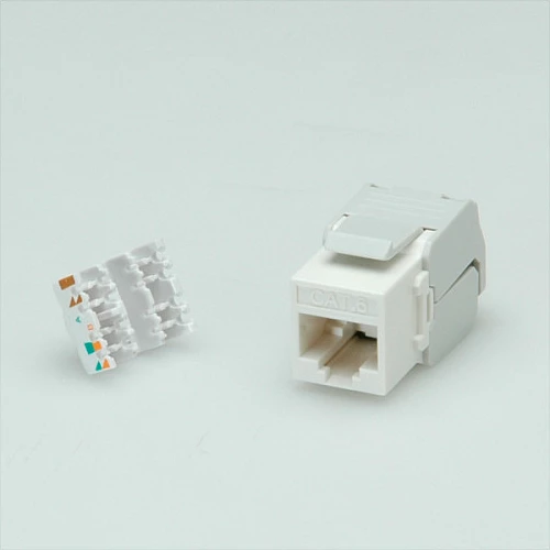 Keystone Jack ROLINE Cat.6 RJ-45 UTP, toolless, i bardhë