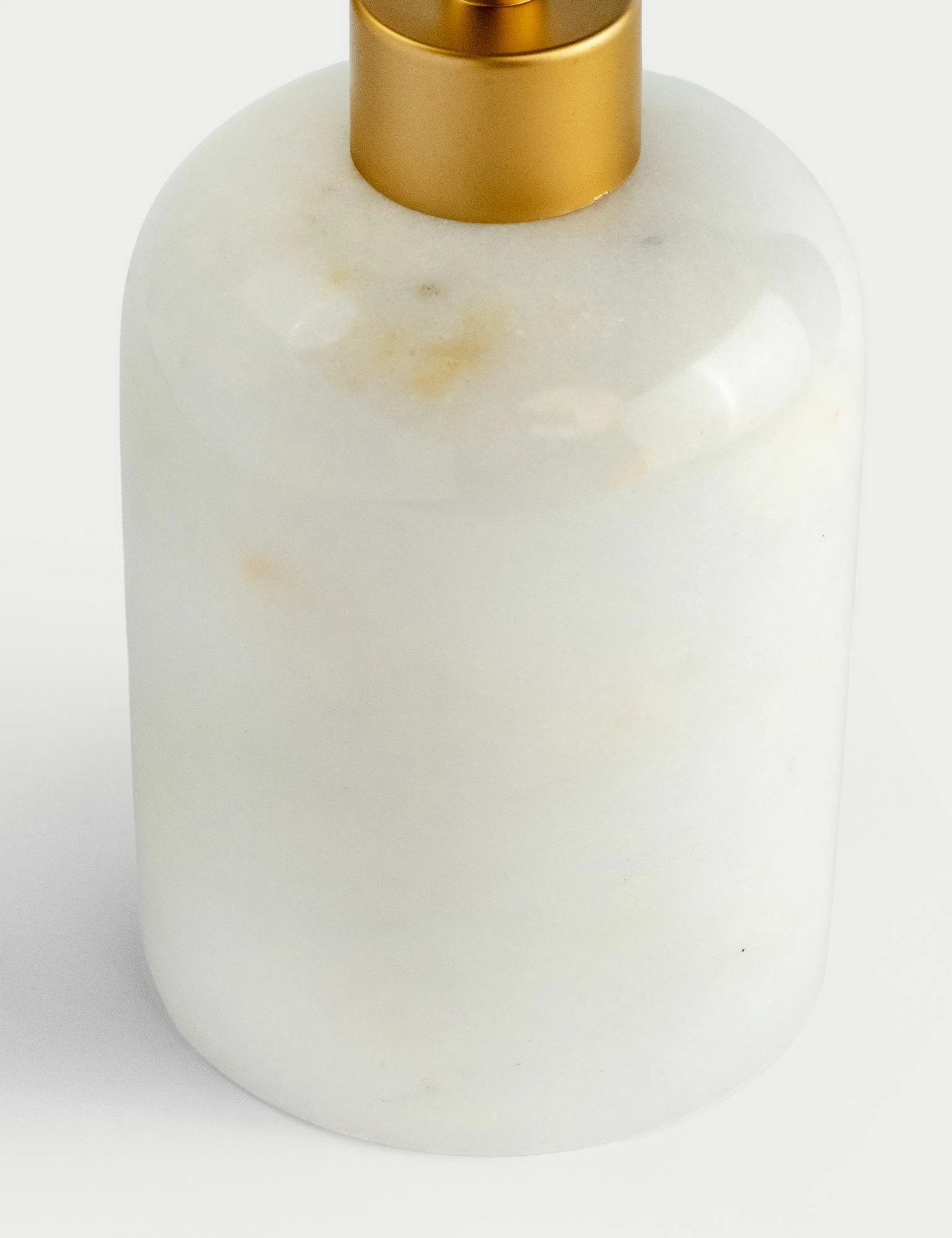 Dispenser sapuni mermeri travertin, i bardhë, ar mat, Evila Originals
